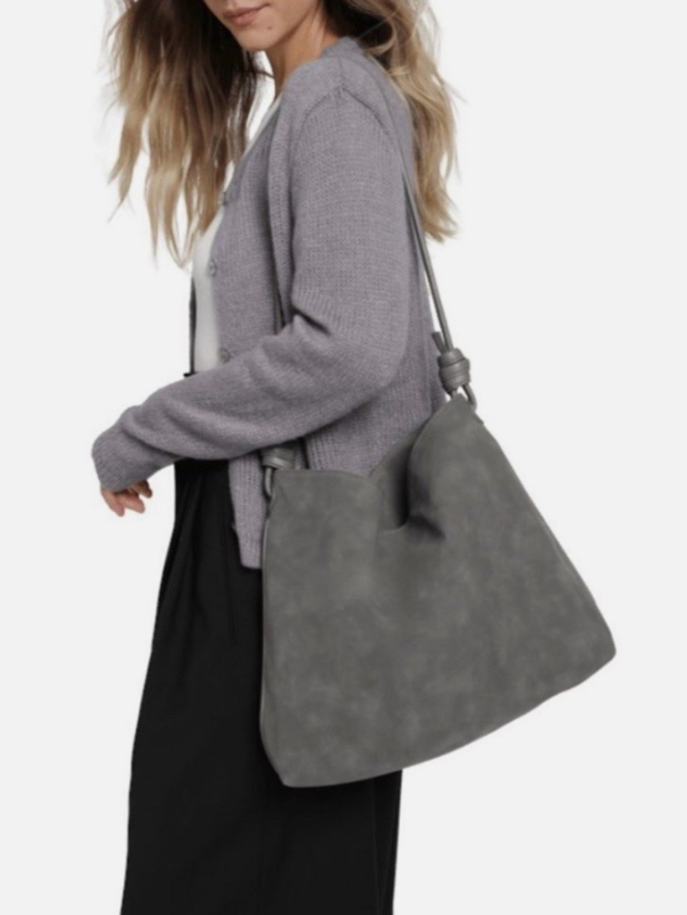 8 Other Reasons Betsy Slouch Tote Stone Grey